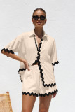 Women Shirt Casual Two Piece Set