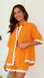 Women Shirt Casual Two Piece Set