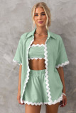Women Shirt Casual Two Piece Set