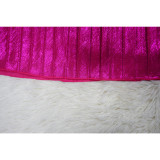 Women Solid High Waist Pleated Slit Skirt