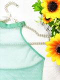 Fishnet Hollow See-Through Sexy Temptation Slim Halter Neck Low Back Jumpsuit
