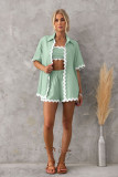 Women Shirt Casual Two Piece Set