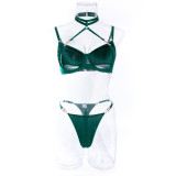 Women See-Through Halter Neck Sexy Lingerie two-piece set