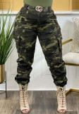 Women camouflage print trousers