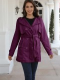 Women plaid hooded jacket