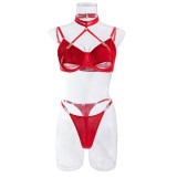 Women See-Through Halter Neck Sexy Lingerie two-piece set
