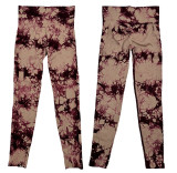 Quick-Drying Tie Dye Yoga Pants Seamless Stretch Tight Fitting Butt Lift Fitness Leggings