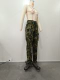 Women camouflage print trousers