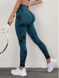 Quick-Drying Tie Dye Yoga Pants Seamless Stretch Tight Fitting Butt Lift Fitness Leggings