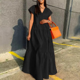 Plus Size Women Summer Sexy Short Sleeve Dress