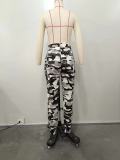 Women camouflage print trousers