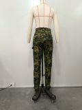 Women camouflage print trousers