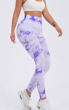 Quick-Drying Tie Dye Yoga Pants Seamless Stretch Tight Fitting Butt Lift Fitness Leggings