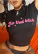 Fashion Letter Print Short Sleeve Crop T-Shirt