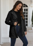 Women plaid hooded jacket