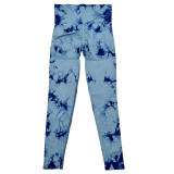 Quick-Drying Tie Dye Yoga Pants Seamless Stretch Tight Fitting Butt Lift Fitness Leggings