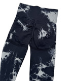 Quick-Drying Tie Dye Yoga Pants Seamless Stretch Tight Fitting Butt Lift Fitness Leggings