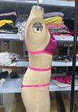 Women sexy lace-up one-Piece Swimsuit