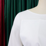 Women's Solid Color Professional Fashion Chic Plus Size Elegant African Dress