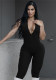 Spring Women Sleeveless Low Collar Halter Neck Jumpsuit