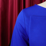 Women's Solid Color Professional Fashion Chic Plus Size Elegant African Dress