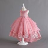Girls wedding dress princess dress with tail