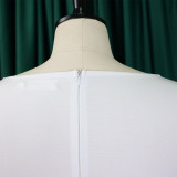 Women's Solid Color Professional Fashion Chic Plus Size Elegant African Dress