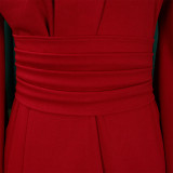 Women's Solid Color Professional Fashion Chic Plus Size Elegant African Dress