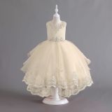 Girls wedding dress princess dress with tail