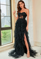 Spring/Summer Plus Size Lacemesh Strapless Sexy Evening Dress Spring/Summer Plus Size Lacemesh Strapless Sexy Evening Dress