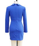 Women Long Sleeve Bodycon Suit Dress