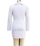 Women Long Sleeve Bodycon Suit Dress