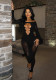 Women Sexy Off-Shoulder Hollow Out Button Long Sleeve Jumpsuit