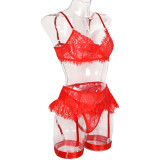 Sexy Lace Strap Four-Piece Lingerie Set