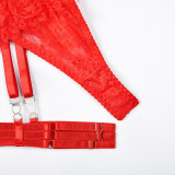 Sexy Lace Strap Four-Piece Lingerie Set