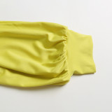 Spring And Winter Long Sleeve Stand Collar Fashion Casual Wide Leg Jumpsuit