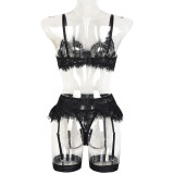 Sexy Lace Strap Four-Piece Lingerie Set