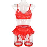 Sexy Lace Strap Four-Piece Lingerie Set