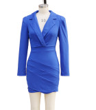 Women Long Sleeve Bodycon Suit Dress