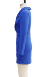 Women Long Sleeve Bodycon Suit Dress