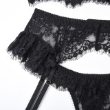 Sexy Lace Strap Four-Piece Lingerie Set