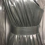 Women One Shoulder Sexy Lace Up Maxi Dress