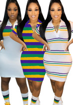 Women Career Printed Shirt Collar Short Sleeve Dress Women Career Printed Shirt Collar Short Sleeve Dress