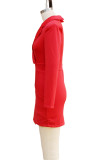 Women Long Sleeve Bodycon Suit Dress
