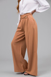 Women Casual Zip Pocket Wide Leg Pants