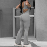 Women Hollow Sports Fitness Clothing One-piece Yoga Jumpsuit