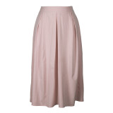 Plus Size Women Solid Casual Loose Skirt