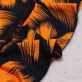 Printed Puff Sleeve Shirt Short Skirt Plus Size Two-Piece Set