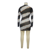 Women Casual Striped Long Sleeve Dress