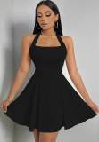 Fashionable And Sexy Women's Clothing Spring And Summer Halter Neck A-Line Dress